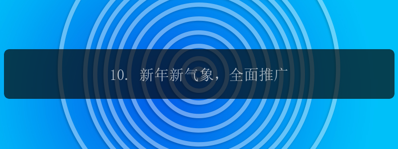 10. 新年新气象，全面推广