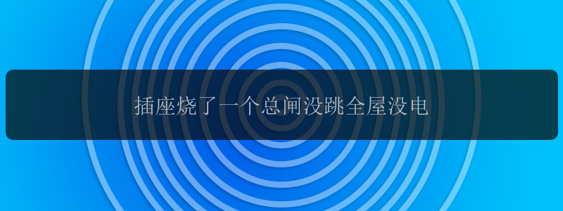 插座烧了一个总闸没跳全屋没电