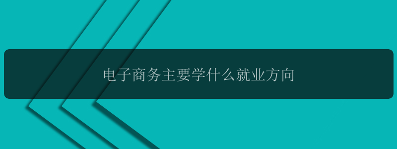 电子商务主要学什么就业方向