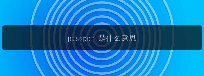 passport是什么意思