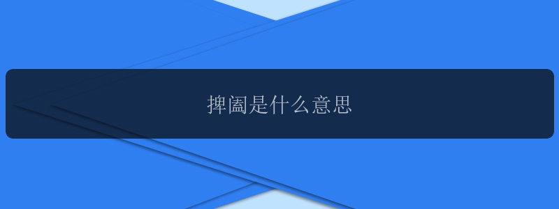 捭阖是什么意思