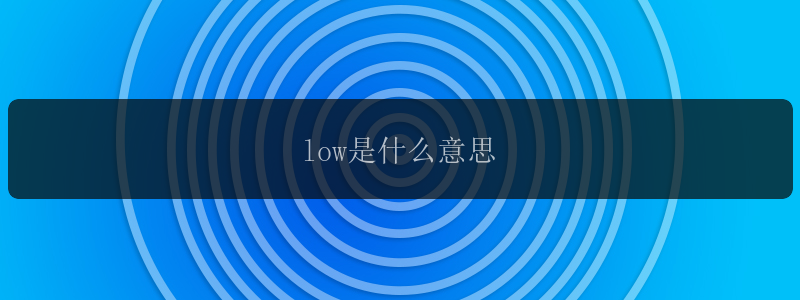 low是什么意思