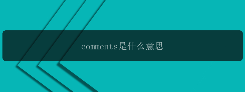 comments是什么意思