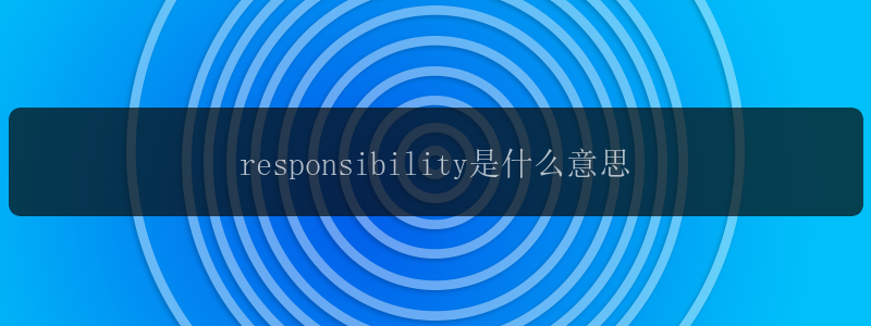 responsibility是什么意思