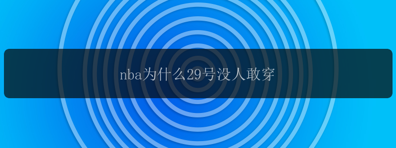 nba为什么29号没人敢穿