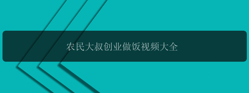 农民大叔创业做饭视频大全