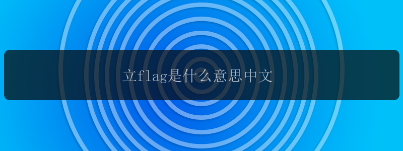 立flag是什么意思中文