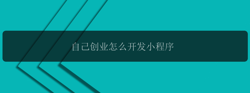 自己创业怎么开发小程序