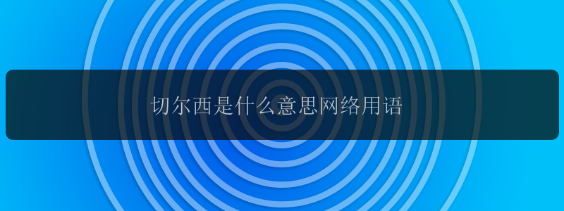 切尔西是什么意思网络用语