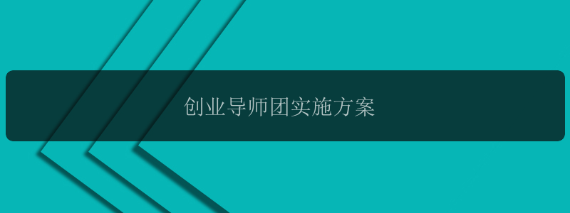 创业导师团实施方案