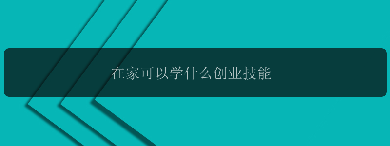 在家可以学什么创业技能