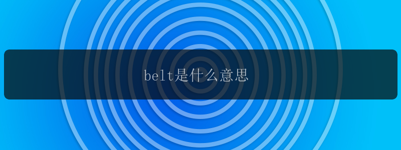 belt是什么意思