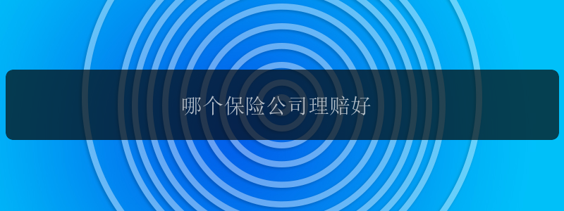 哪个保险公司理赔好