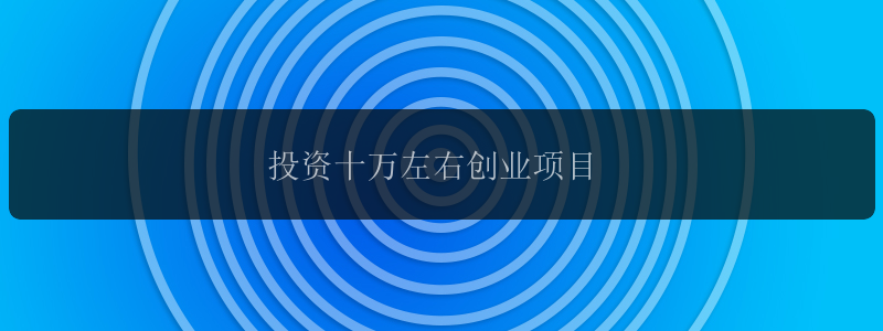 投资十万左右创业项目