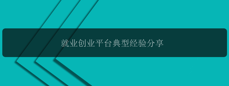 就业创业平台典型经验分享