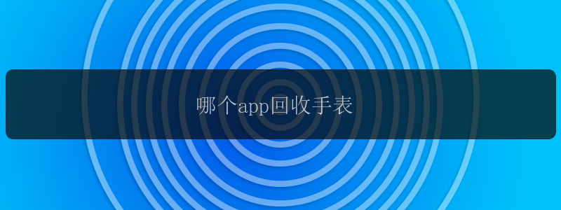 哪个app回收手表