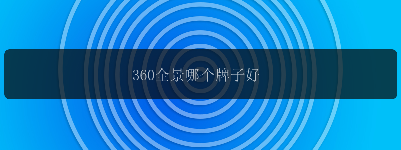 360全景哪个牌子好