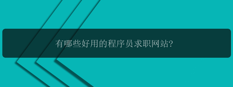 有哪些好用的程序员求职网站?