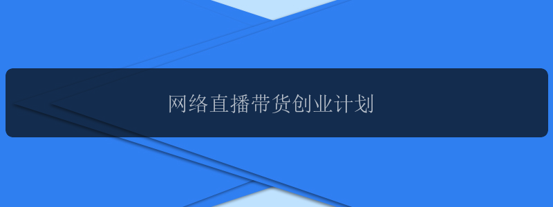 网络直播带货创业计划